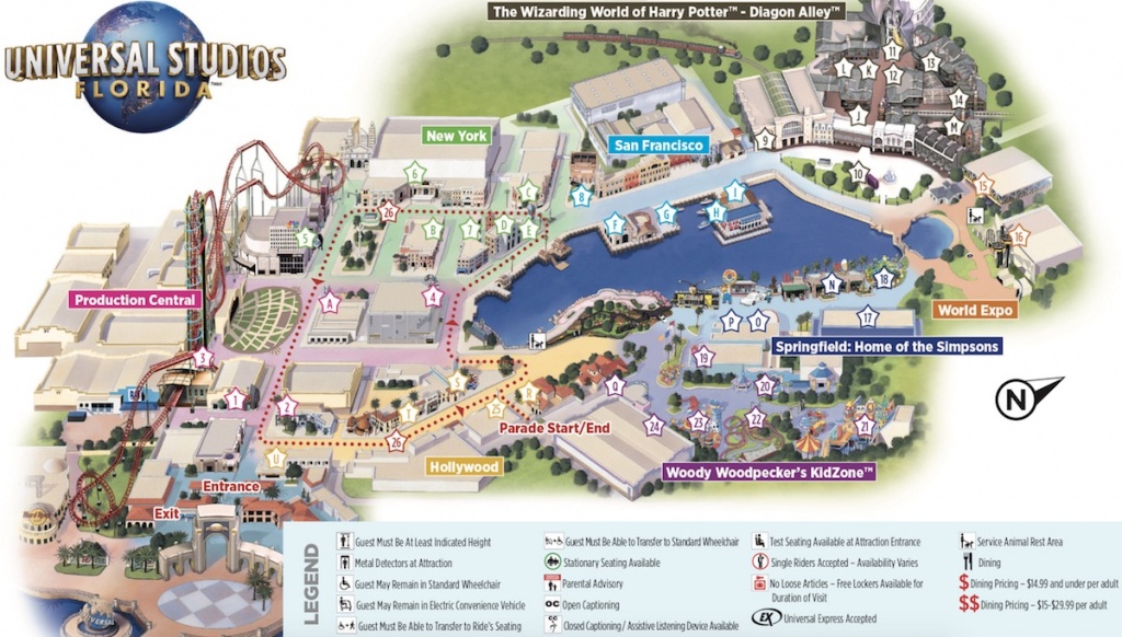 Map Of Universal Studios - Universal Studios Florida Map 2017