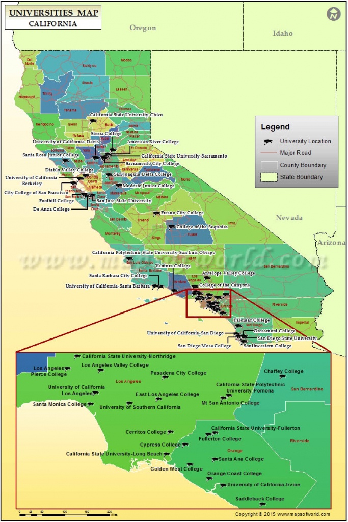 Map Of Universities In California, List Of Colleges And Universities - Colleges In California Map