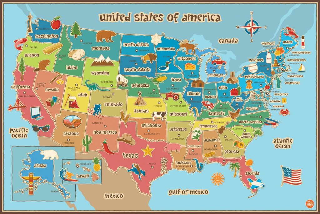 Map Of Usa For Kids Printable Usa Map For Kids | Travel Maps And - Printable Children&amp;#039;s Map Of The United States