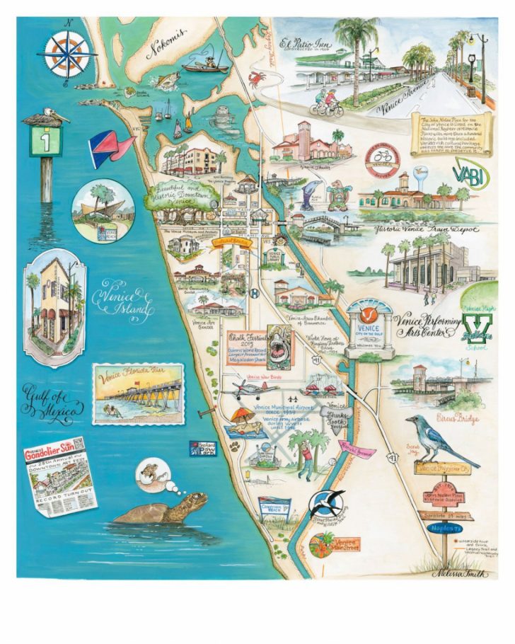 Watercolor Florida Map