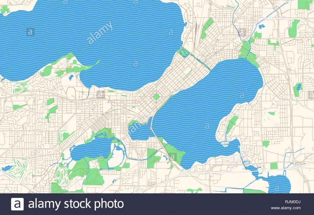 Map Of Wisconsin Stock Photos &amp;amp; Map Of Wisconsin Stock Images - Alamy - Printable Map Of Downtown Madison Wi