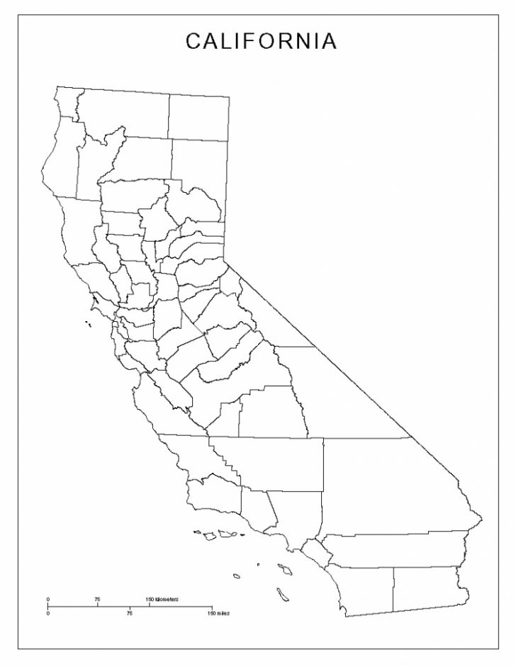 California Outline Map Printable