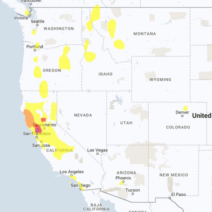 Southern California Air Quality Map