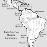 Map With Us And Latin America South America Beautiful North And   South America Physical Map Printable
