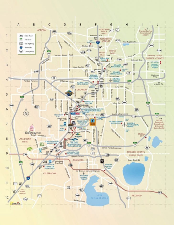Orlando Florida Attractions Map