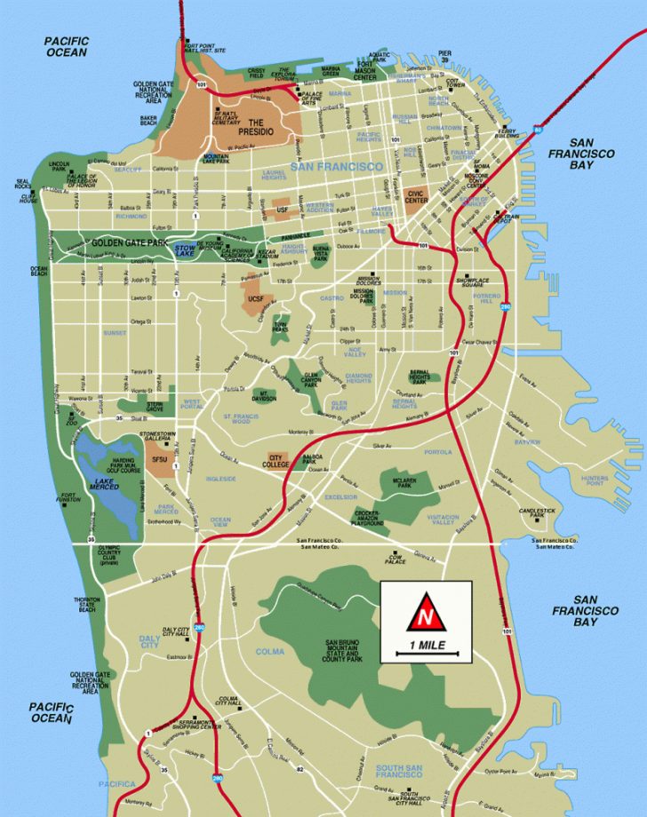 A Map Of San Francisco California