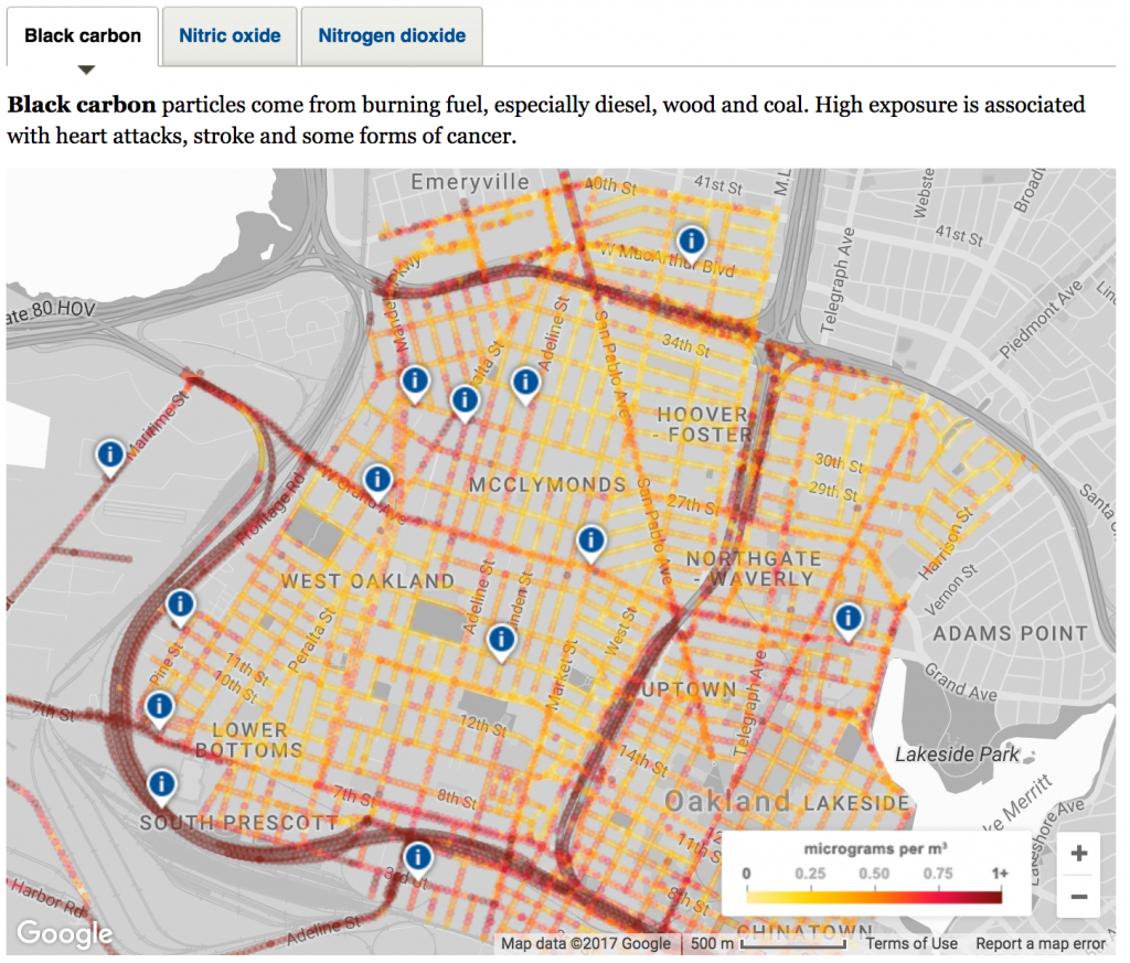 Mapping Air Pollution With Google Street View Cars - Apte Research Group - Texas Air Quality Map