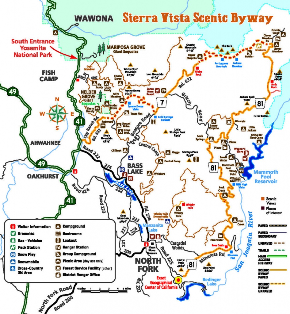 Maps &amp;amp; Directions — Sierra Vista Scenic Byway - Scenic Byways California Map