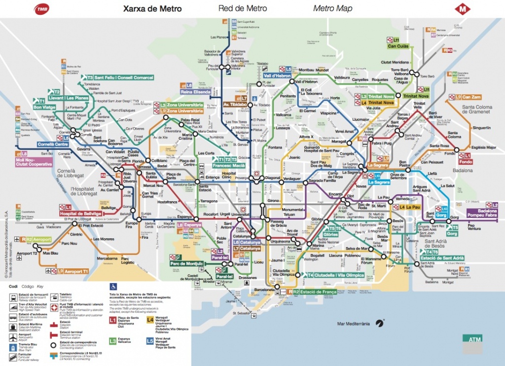 Maps Mapa Del Metro De Barcelona | Sverigekarta - Metro Map Barcelona Printable
