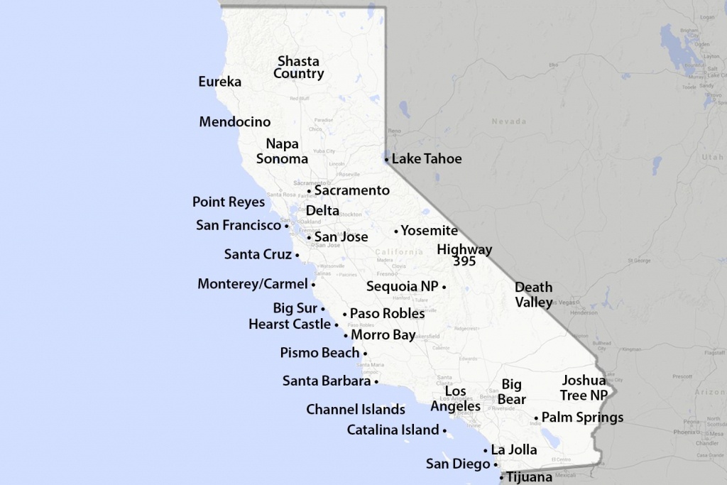 Maps Of California - Created For Visitors And Travelers - California Coast Attractions Map