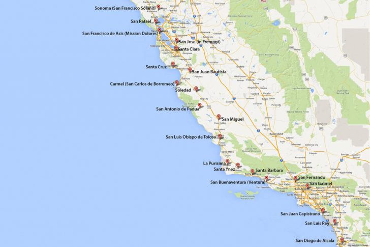California Vacation Map
