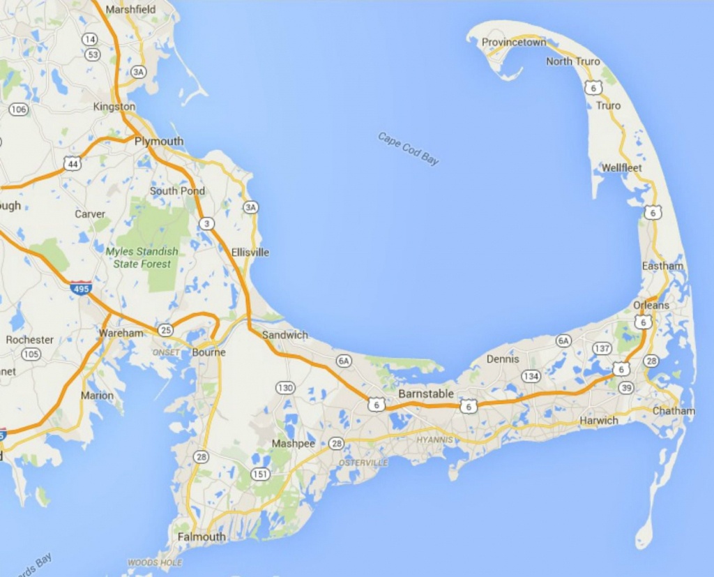 Maps Of Cape Cod, Martha&amp;#039;s Vineyard, And Nantucket - Printable Map Of Cape Cod Ma