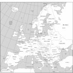 Maps Of Europe   Europe Map Black And White Printable
