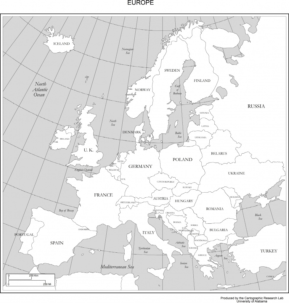 Maps Of Europe - Printable Map Of Europe With Countries