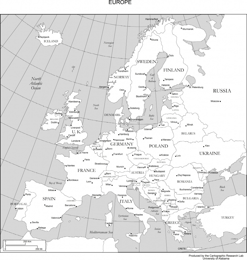 Maps Of Europe - Printable Map Of Europe