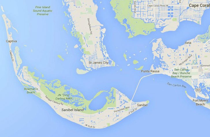 Sanibel Beach Florida Map
