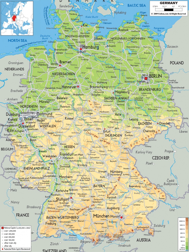 Maps Of Germany | Detailed Map Of Germany In English | Tourist Map - Large Printable Map Of Germany