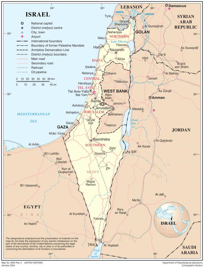 Maps Of Israel - Geolounge: All Things Geography - Israel Outline Map Printable