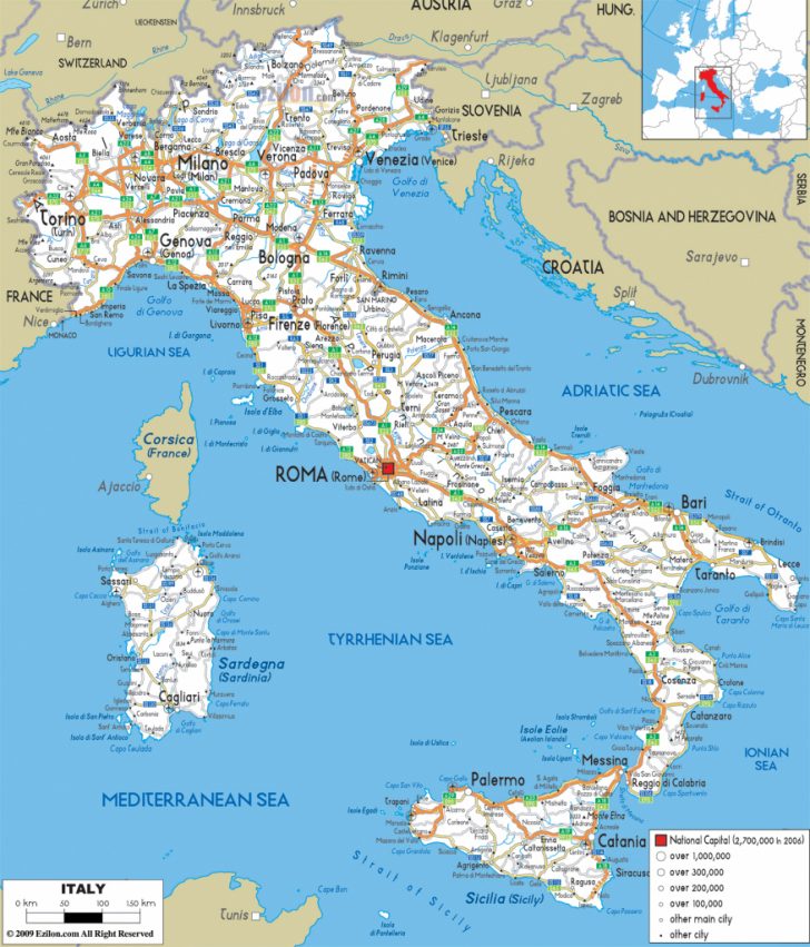 Free Printable Map Of Italy