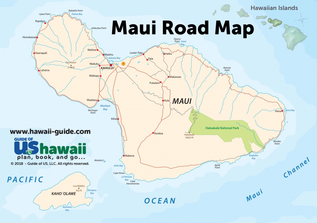 Maps Of Maui Hawaii - Printable Road Map Of Kauai