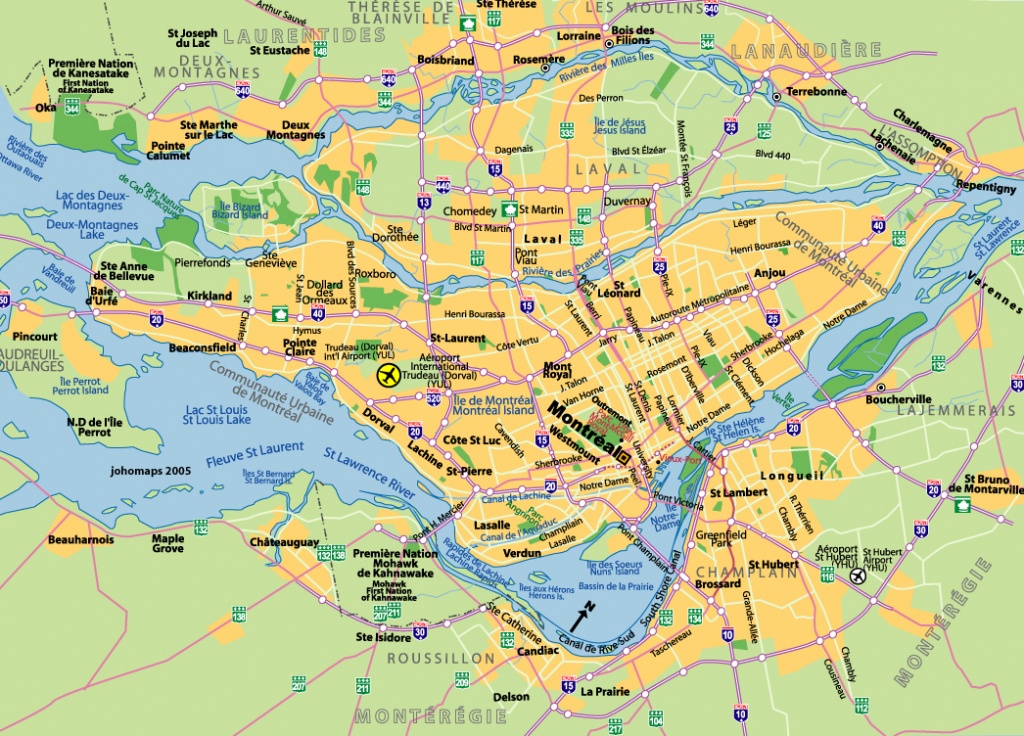 Maps Of Montreal - Johomaps - Printable Map Of Montreal