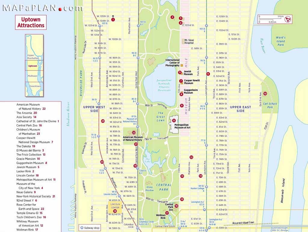 Maps Of New York Top Tourist Attractions - Free, Printable - Map Of Midtown Manhattan Printable
