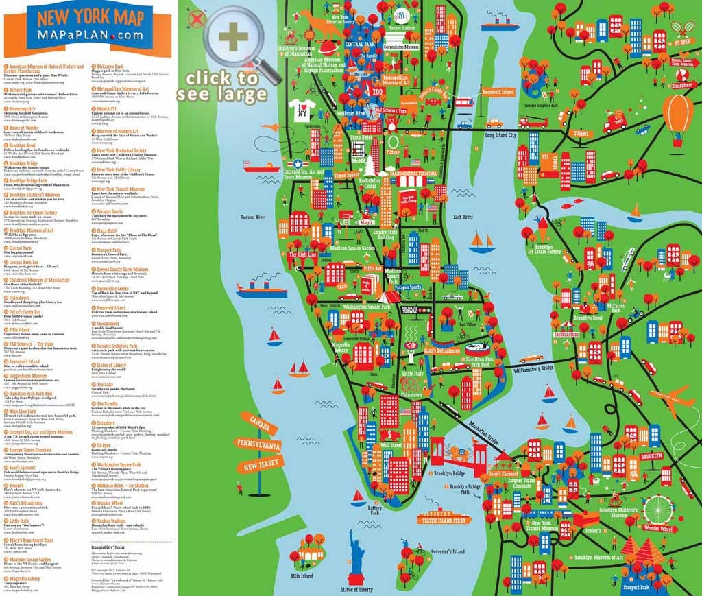 Maps Of New York Top Tourist Attractions - Free, Printable - Map Of Nyc Attractions Printable