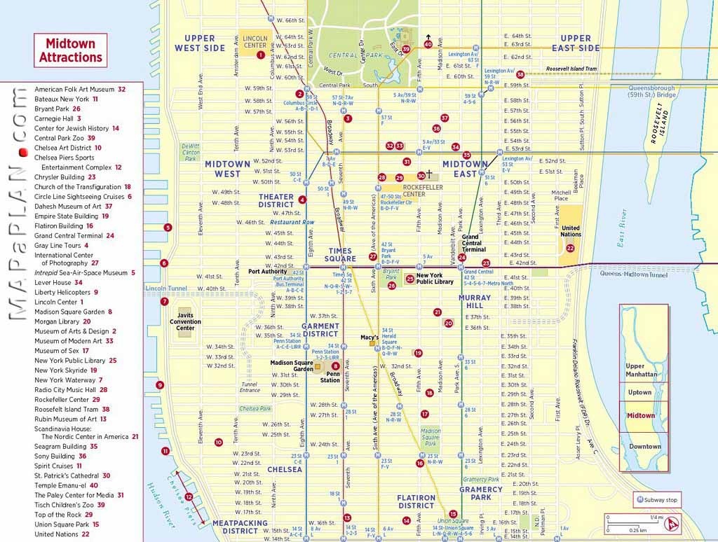 Maps Of New York Top Tourist Attractions - Free, Printable - Printable New York Street Map