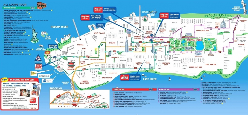 Maps Of New York Top Tourist Attractions Free Printable With Map Nyc - Map Of Nyc Attractions Printable