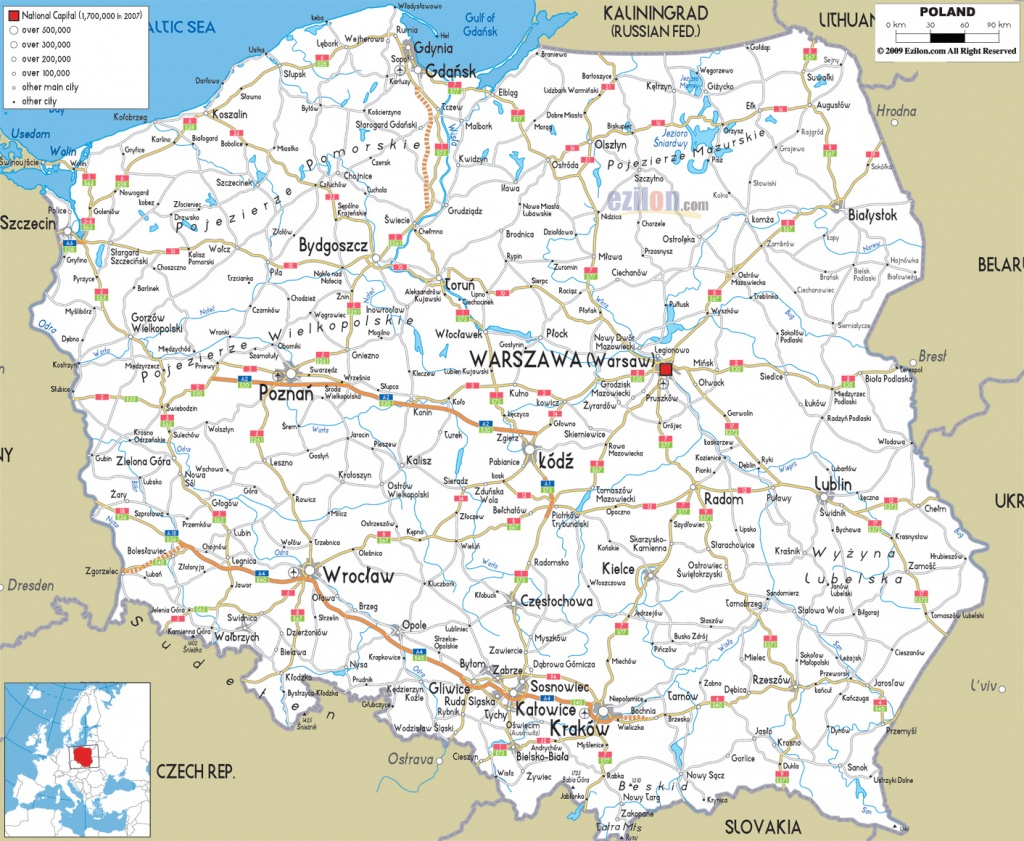 Maps Of Poland | Detailed Map Of Poland In English | Tourist Map Of - Printable Map Of Poland