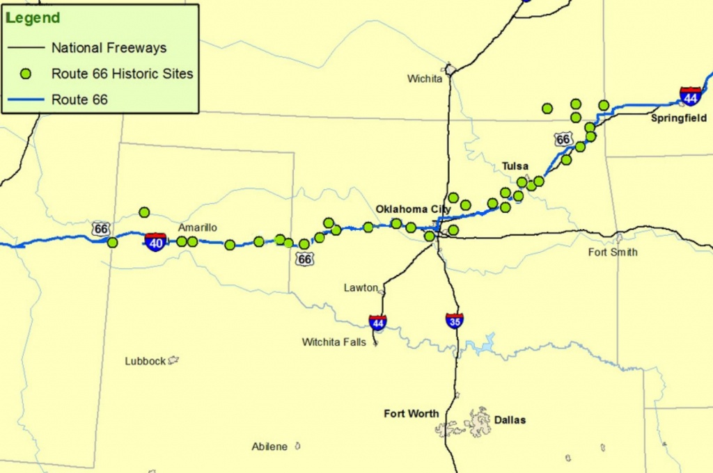 Maps Of Route 66: Plan Your Road Trip - Road Map From California To Texas