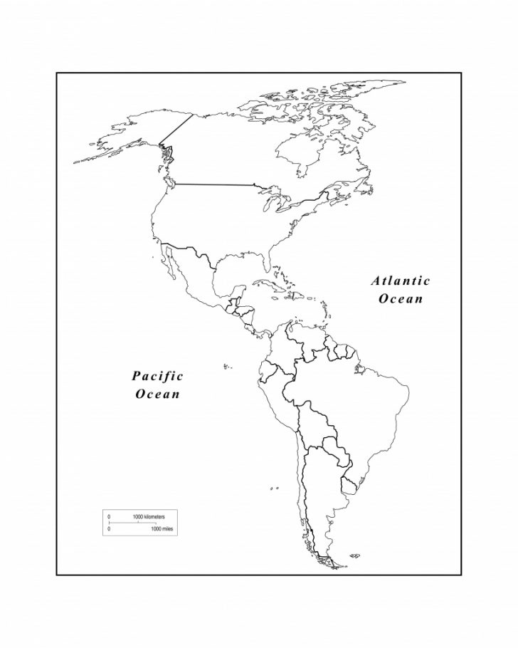 Western Hemisphere Map Printable