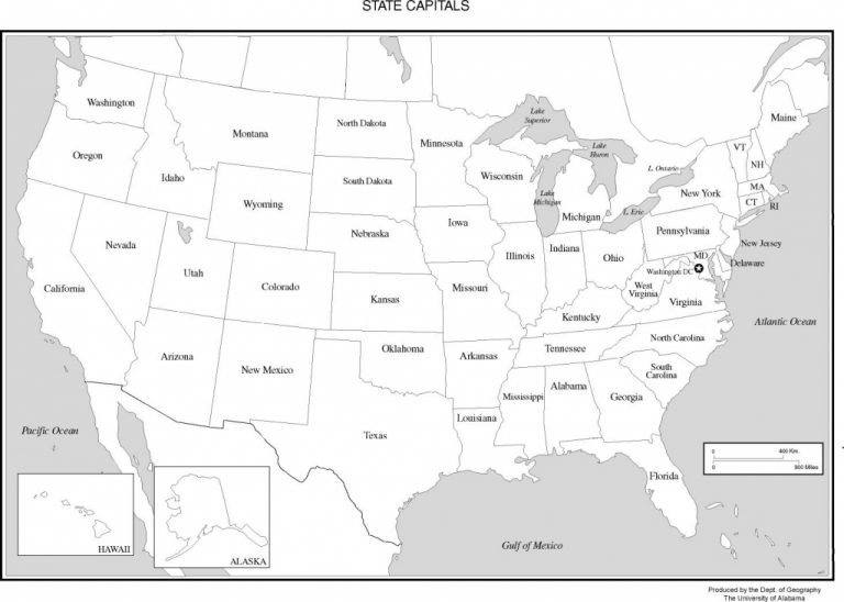 Maps Of The United States - Usa Map Black And White Printable ...