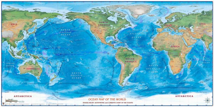 World Ocean Map Printable
