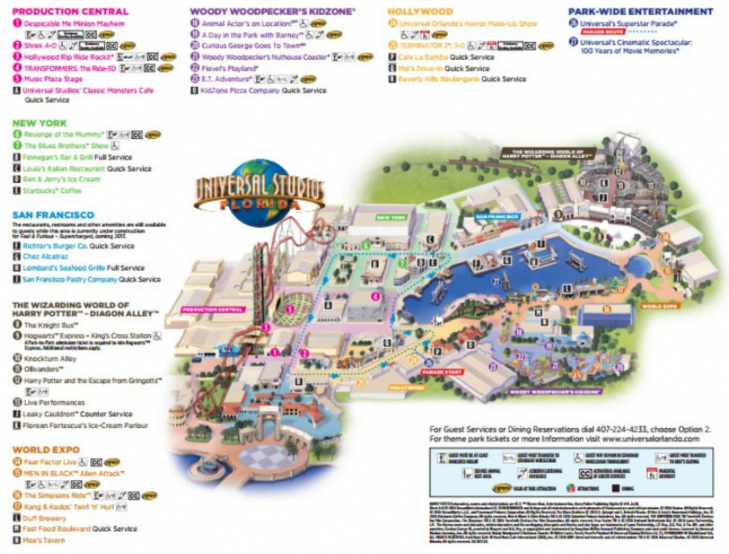 Maps Of Universal Orlando Resort&amp;#039;s Parks And Hotels - Universal Studios Florida Map 2017