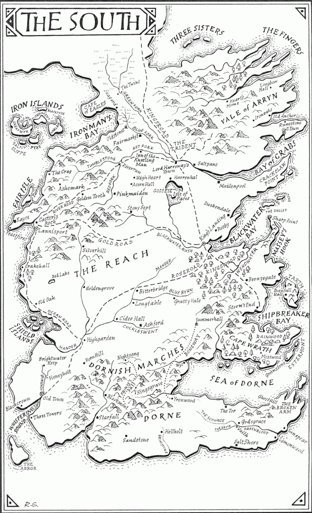 Maps Of Westeros And The Lands Of The Summer Sea - Printable Map Of Westeros