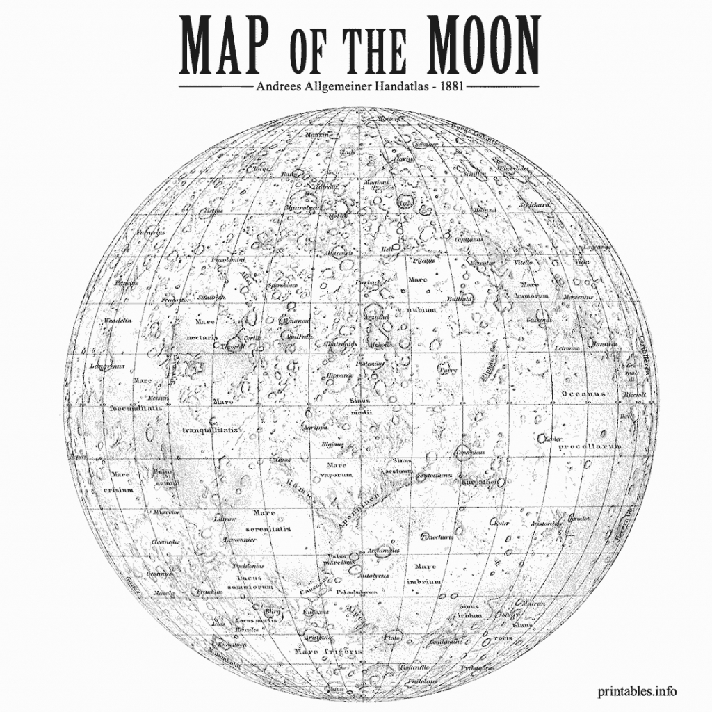 Maps/ On Printables - Printable Moon Map
