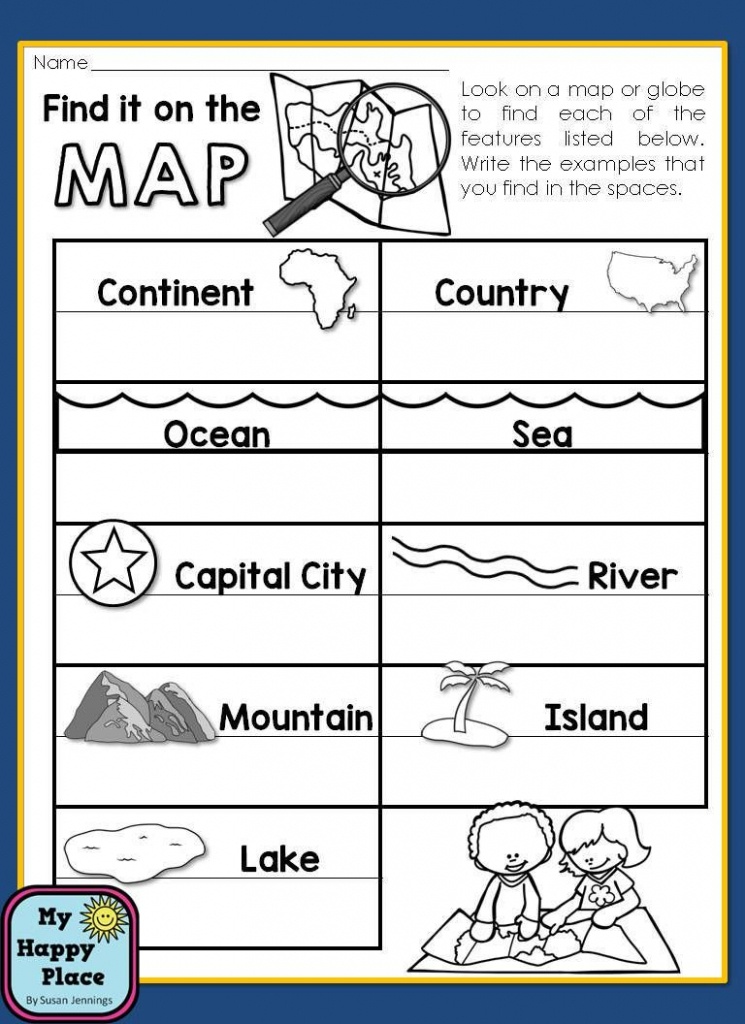 Maps Unit With Powerpoint And Printables (Geography - Community Map For Kids Printable
