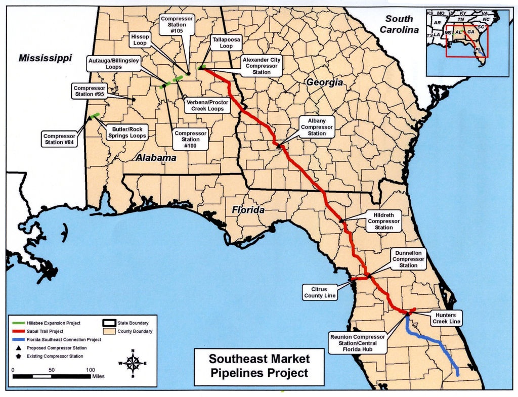 Marcellus/utica Gas Soon Heading To Florida Penninsula Via Sabal - Gas Availability Map Florida