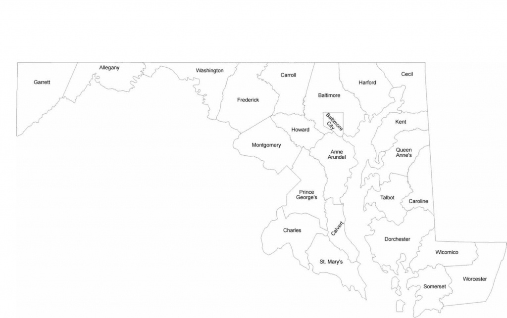 Maryland County Map 16 Printable Map Of Maryland - Maplewebandpc - Printable Map Of Maryland