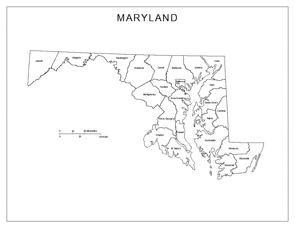 Maryland Labeled Map - Printable Map Of Maryland