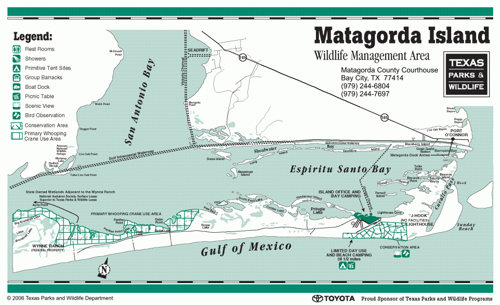 Matagorda Island: Directions - Texas Wma Map