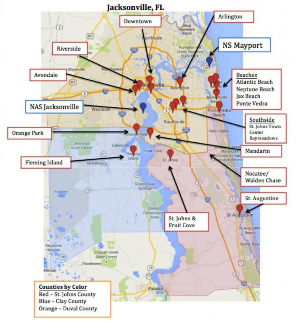 Mayport Fl Map - Map Of Mayport Fl (Florida - Usa) - Ponte Vedra Florida Map