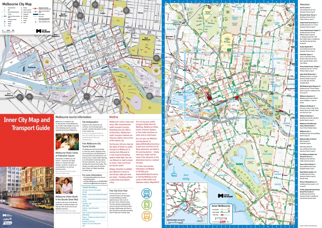 Melbourne Tourist Map - Melbourne City Map Printable