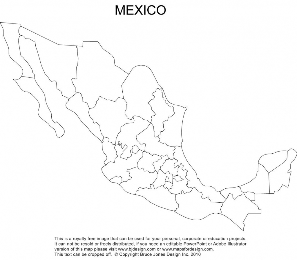 Mexico Blank Printable Map, Royalty Free, Clip Art Cc Cycle 1, Week - Free Printable Map Of Mexico