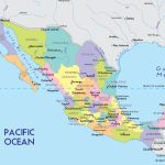 Mexico States Map With Satate Cities Inside Printable Of Labeled Map   Printable Map Of Mexico