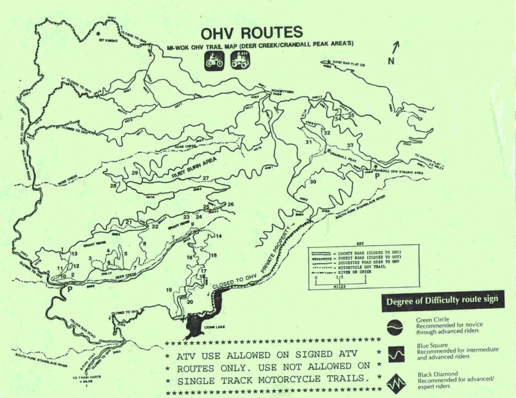 Mi-Wok Ohv Trail Map - Merced Ca • Mappery - California Ohv Map