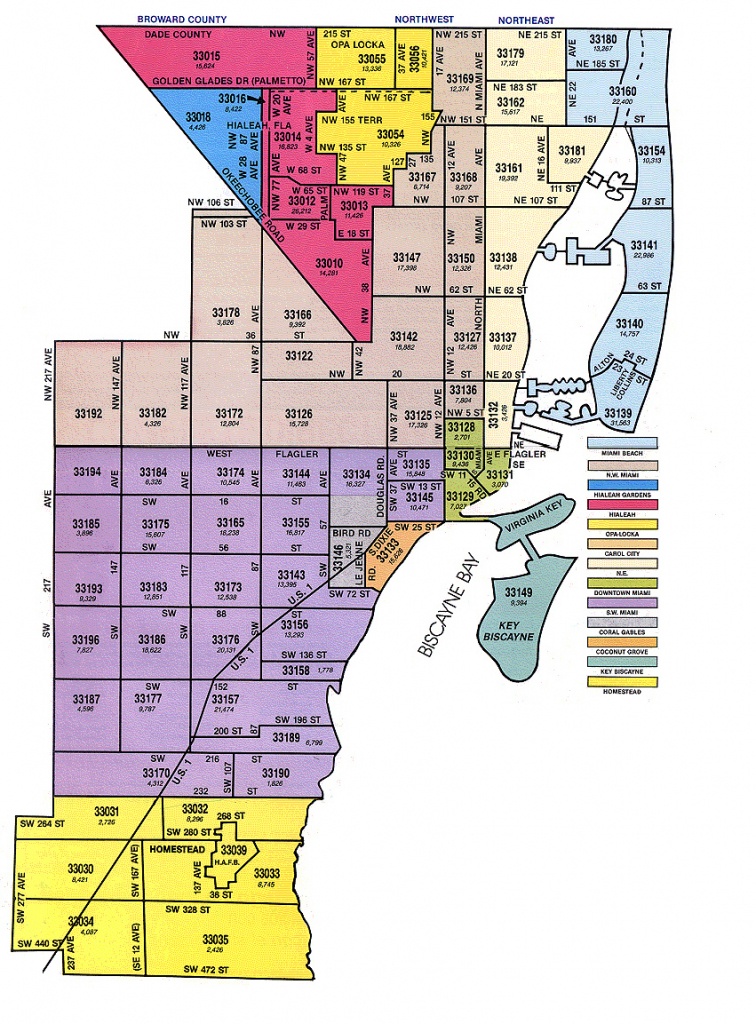 Miami-Dade Zip Code Map - Map Of Florida Showing Dade City