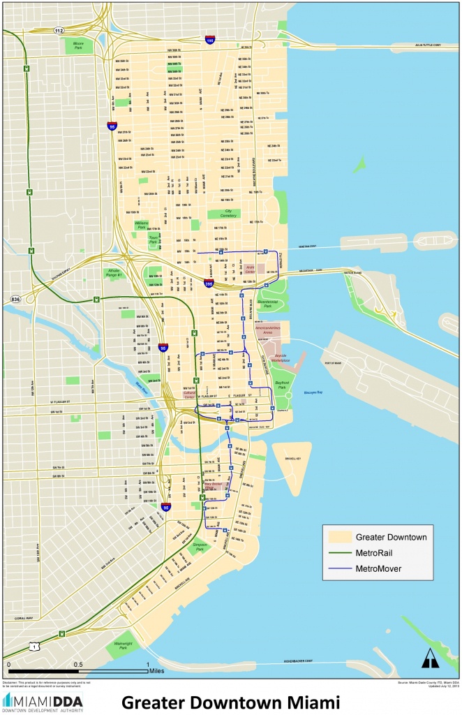Miami Downtown Map - Map Of Miami Florida And Surrounding Areas