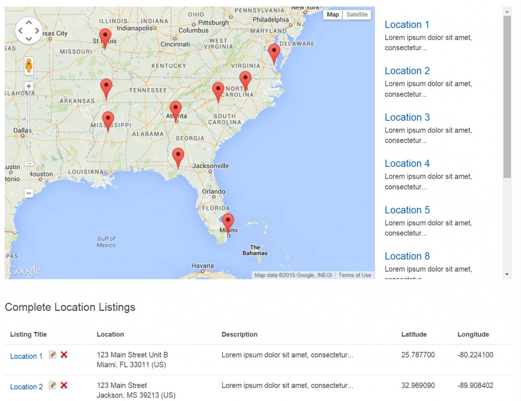 Miami Florida Google Maps And Travel Information | Download Free - Google Maps Pensacola Florida
